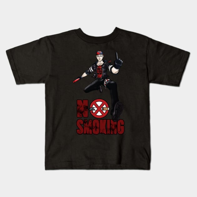 No Smoking Billy Kids T-Shirt by WarioPunk